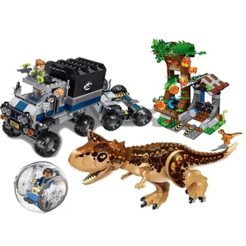 

Jurassic World Park 2 Escape dinosaur Dragon Figures Building Blocks Carnotaurus Gyrosphere kids Legoings