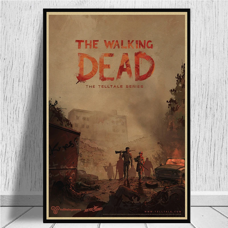 The Walking Dead Season 7 retro Kraft Posterv Wall Sticker Home Bar Posters Home Decor Gift