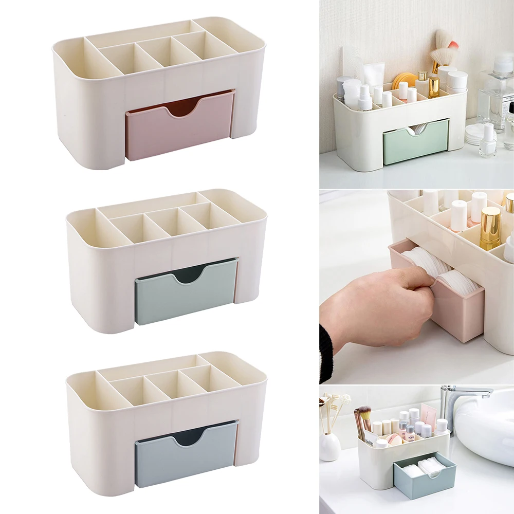 Junejour Hot Plastic makeup organizer box Cosmetics Storage Container Holder Jewelry Organizer Case Sundries Jewelry Makeup Box