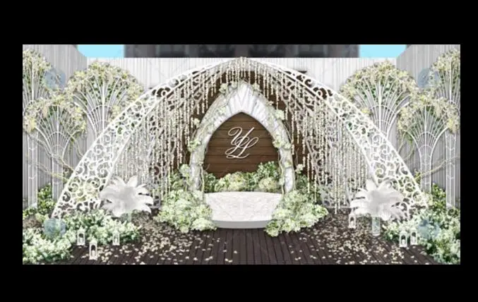 Свадебный реквизит Железный художественный веер экран набор штук свадебный реквизит Железный художественный экран фон