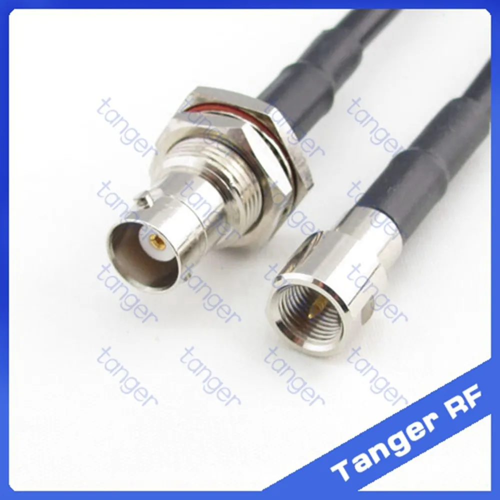 

Hot selling Tanger FME male plug to BNC female jack front with nut straight RF RG58 Pigtail Jumper Coaxial Cable 20inch 50cm