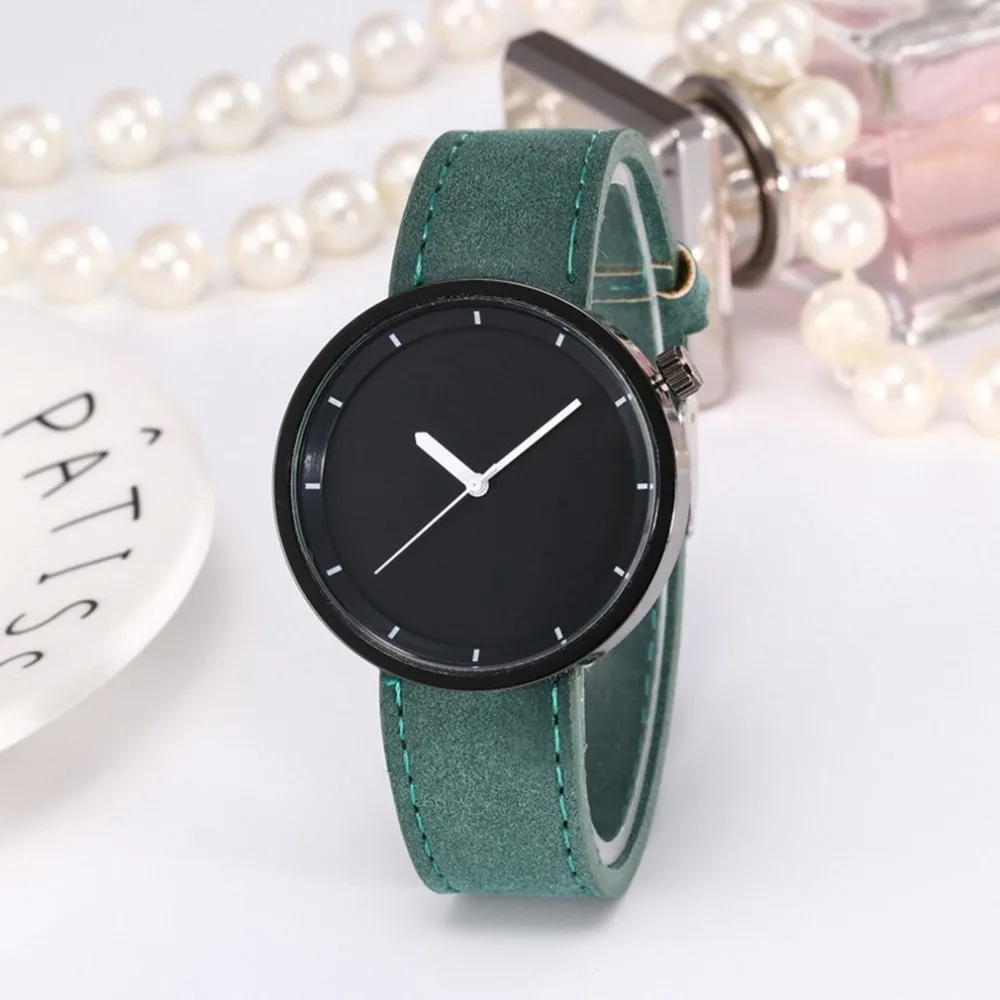 

ZLF0273 Fashionable Women Watches Solid Color Round Dial Business Quartz Wristwatch Casual Leather Strap Wrist Watches
