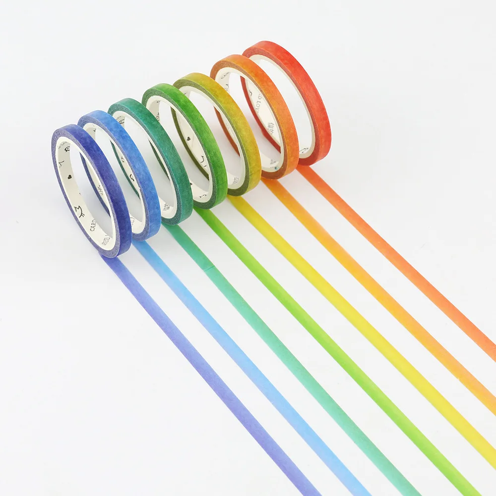 

5MM*7M Scrapbooking Wholesale Washi Tape Diary The Hand Account Gradient Material Divides Line Hand DIY Decorative Tape