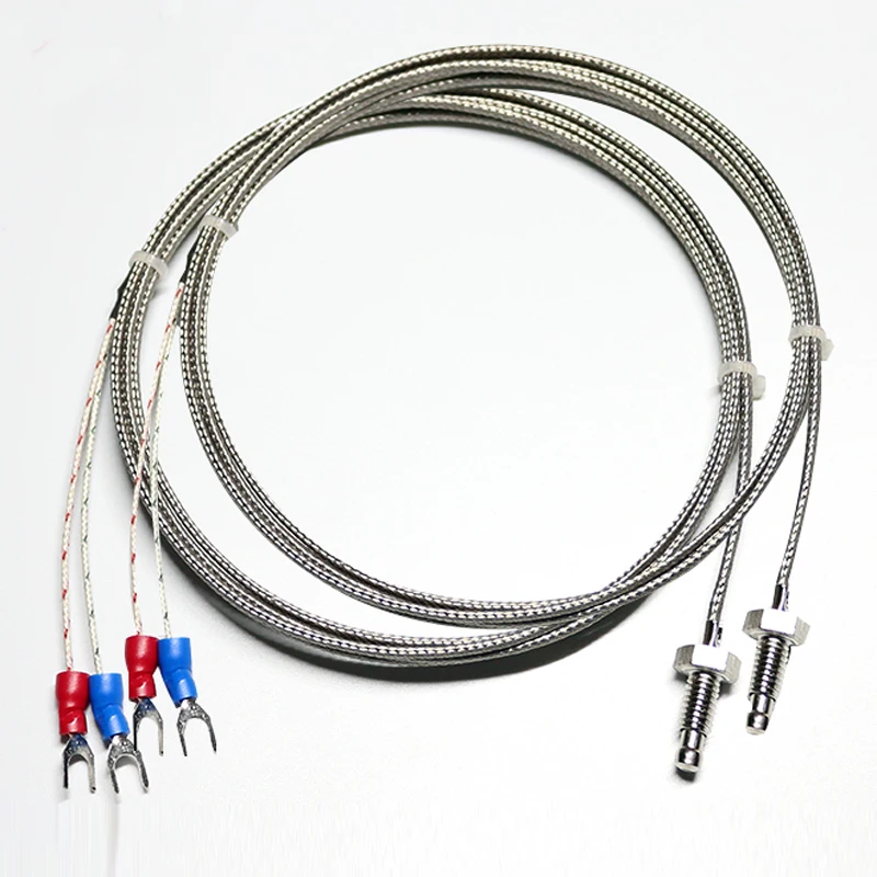 

M6 K Type Thermocouple 1.5Meter Temperature Controller 0-600C Sensor Probe 2pcs