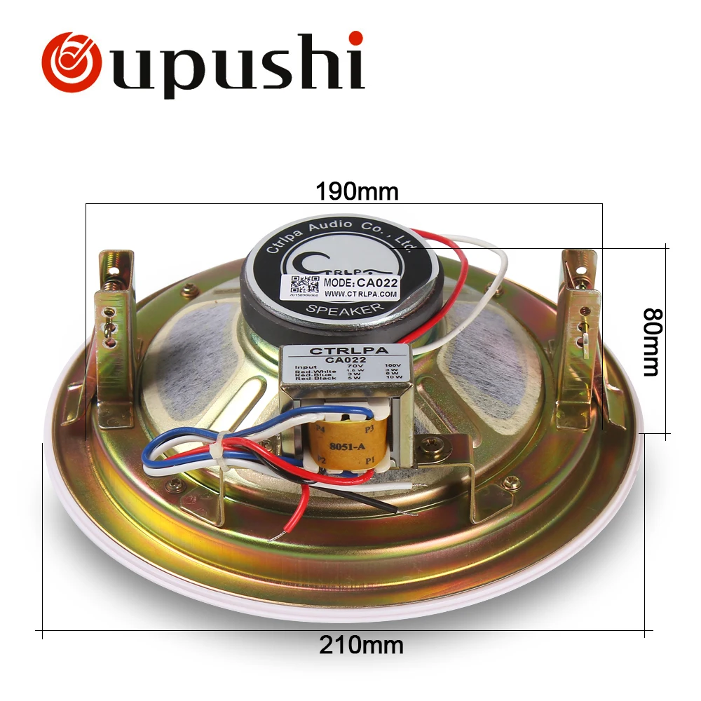 Oupushi ABS Рождество музыка Динамик 4.5 дюймов 6.5 дюймов в потолок Динамик 10 Вт стены, крыша Динамик с pa усилители домашние для promotio