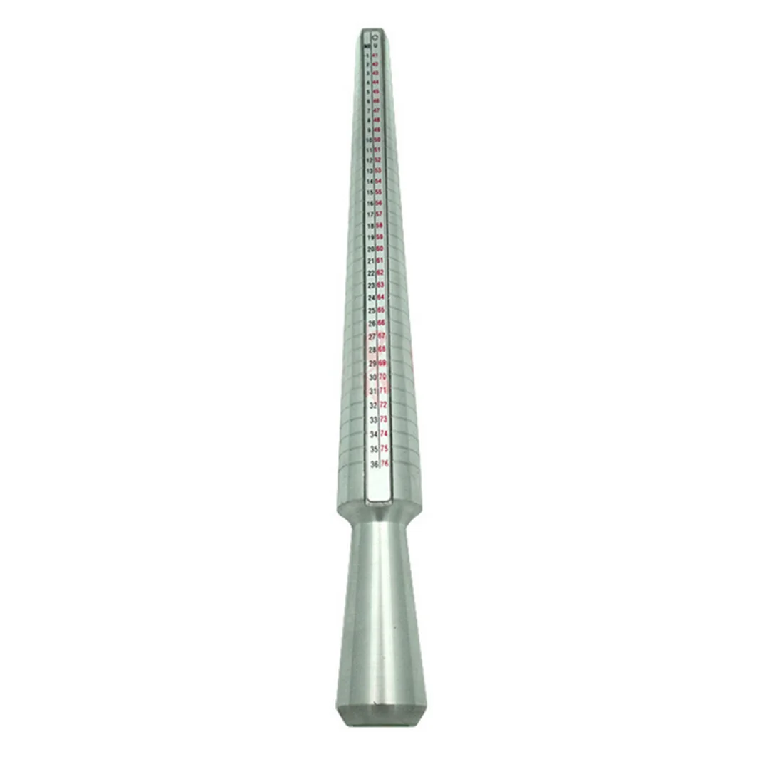 Silver Metal EU UK Ring Size Mandrel Stick Finger Gauge Ring Sizer Measuring Jewelry Tool Shellhard Standard Tools & Equipments