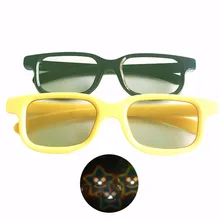 2шт черный/синий/желтый цвет 3D Звезда улыбка, светильник Снеговик пластиковые дифракционные решетчатые очки для фейерверков, Рейв, фестивали и вечерние