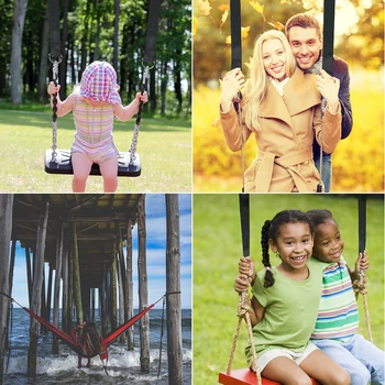 

Tree Swing Hanging Kit Hammock Straps Rope Carabiner 550 KG Load Capacity OutDoor Camping Hiking Swing Chair Hanging Belt