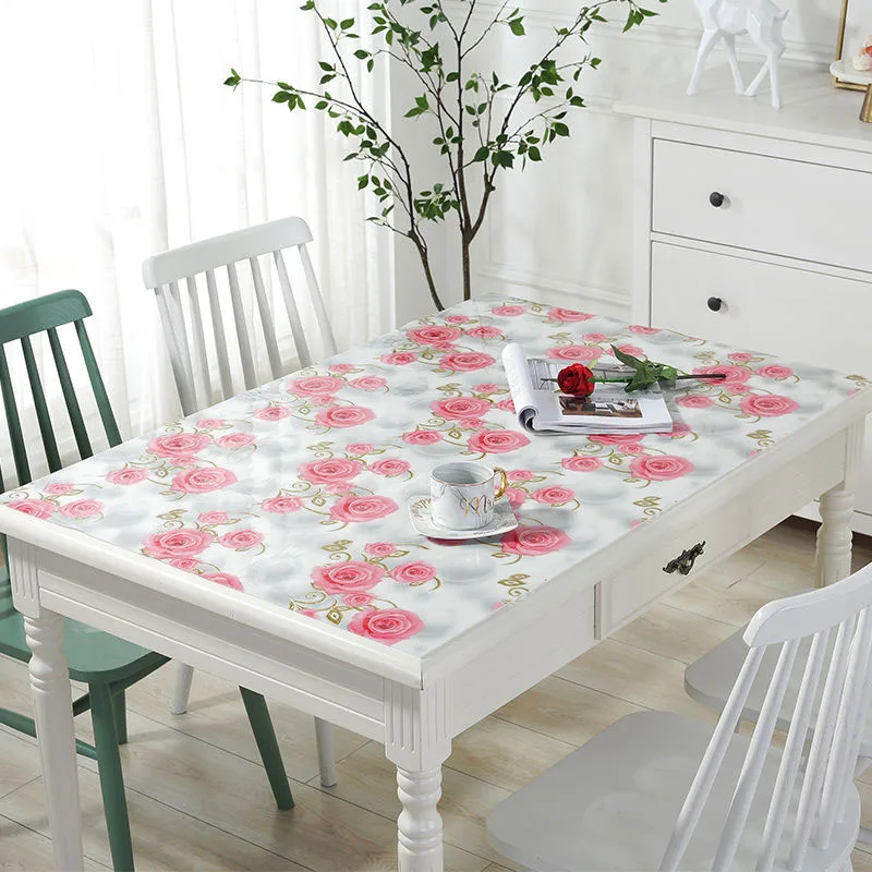  Luxury Nordic style party table decoration mat Imitation marble tablecloth plastic pad PVC waterpro