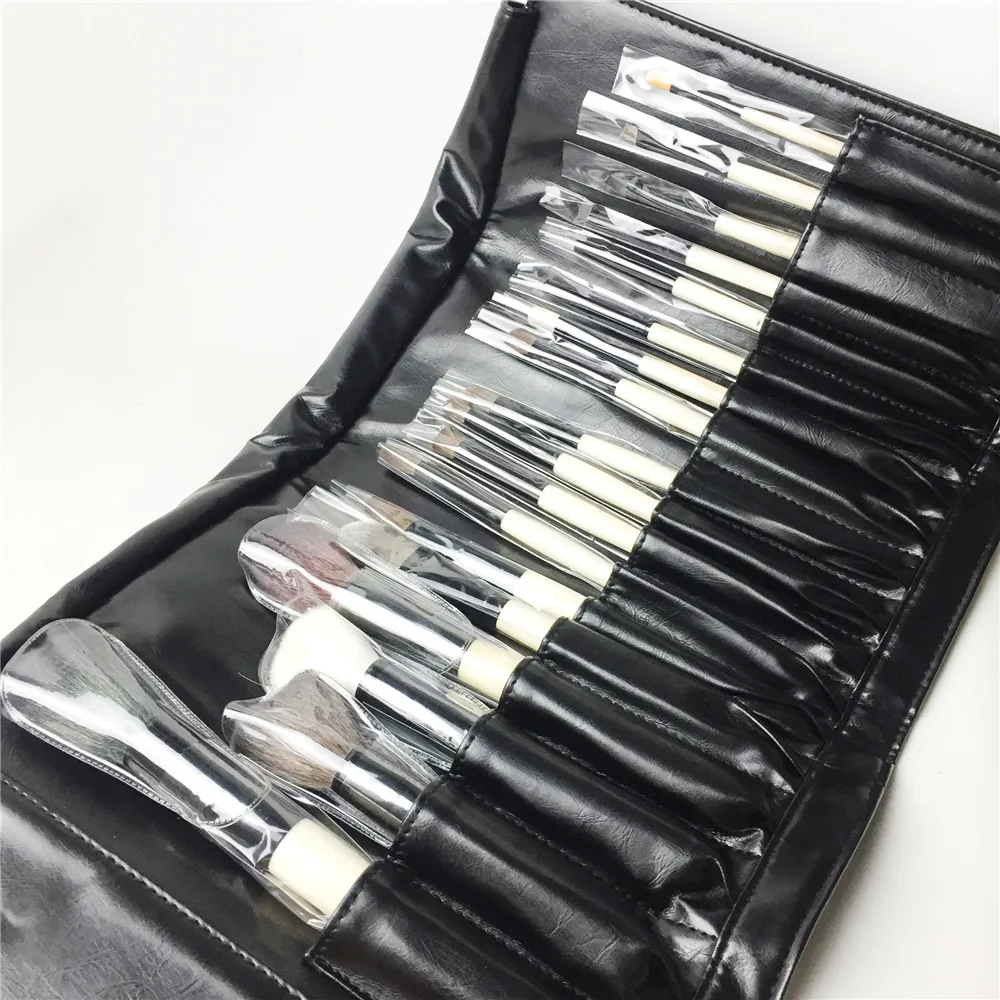 Bd beauty деревянная ручка 18 кистей полный набор качественная для лица и глаз