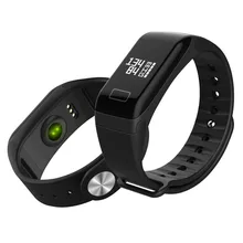 T1 Smart Watch Mens Sport Pedometer Heart Rate Blood Pressure Wristband Rectangle Dial IP67 Waterproof Stopwatch for Android IOS