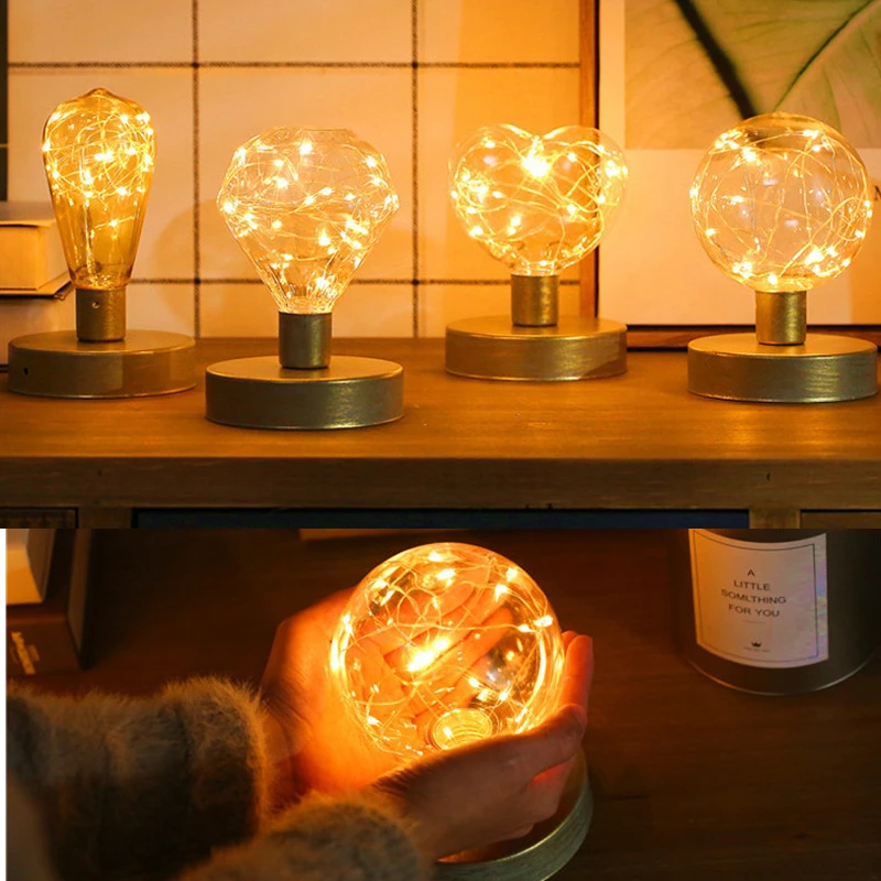 copper wire table lamp