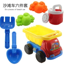 6Pcs /Set Children Outdoor Beach Toys Set Sand Truck Sand Shovel Rake Children Playing With Sand Toys Suit Gift Dropshipping