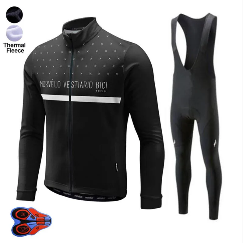 С длинным рукавом Ropa Ciclismo Invierno майки спортивные/зима термальность флис MTB Велосипедный спорт костюмы для мужчин 9D гель PAD велосипед одежда