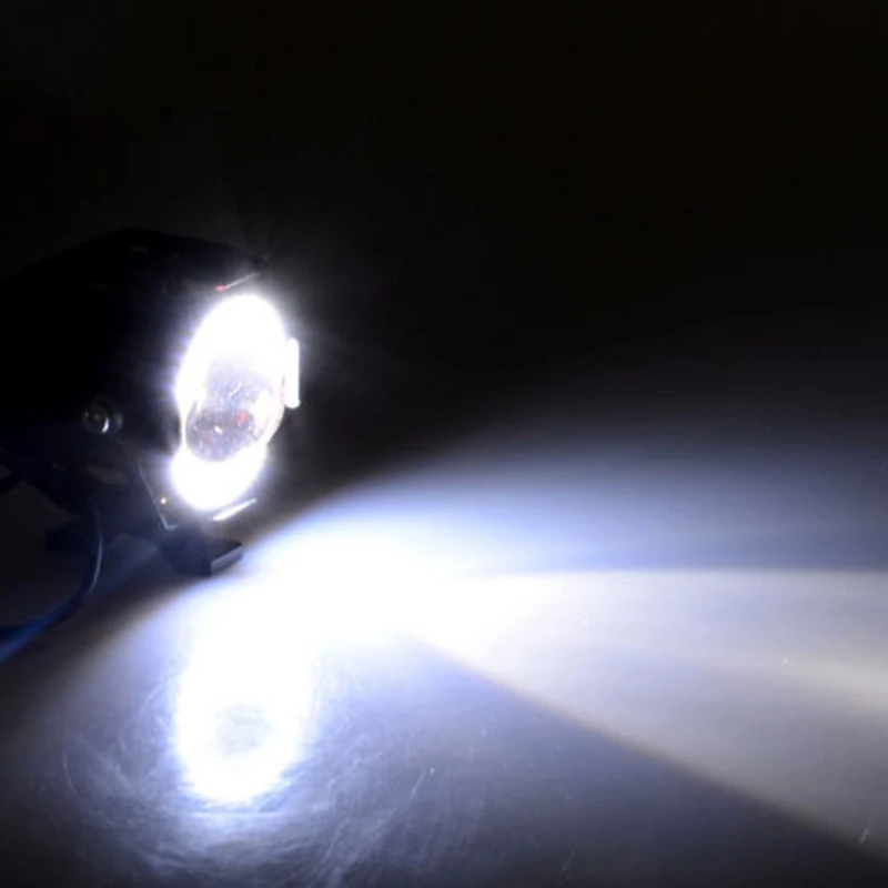 1х белый U7 angel eyes Light 125 Вт светодиодные фары для мотоциклов противотуманный прожектор+ переключатель