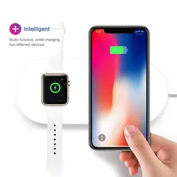 Высокое качество Qi Беспроводной Зарядное устройство для iPhone X XS 8 Беспроводной зарядного устройства для Apple Watch быстро Зарядное устройство