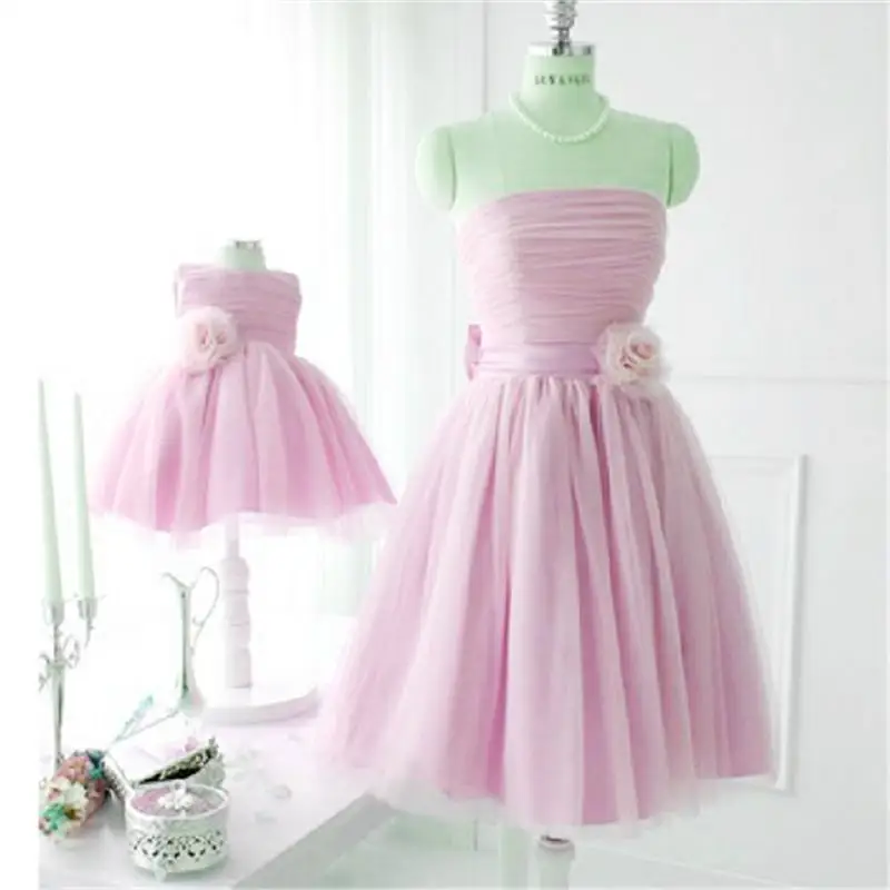 

Mother Daughter Tutu Dresses 2019 Mommy Girl Matching Twinning Party Dress Family Look Outfits Girl Mom Clothing JN651
