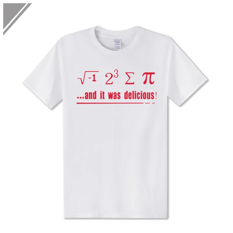 Летние платья модные Забавные футболки для мужчин математическая формула повседневные футболки с коротким рукавом с принтом математики Большие размеры - Цвет: White