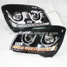 2007-2012 год для KIA Sportage светодиодные полосы U Тип головной свет с проектором объектива TLZ