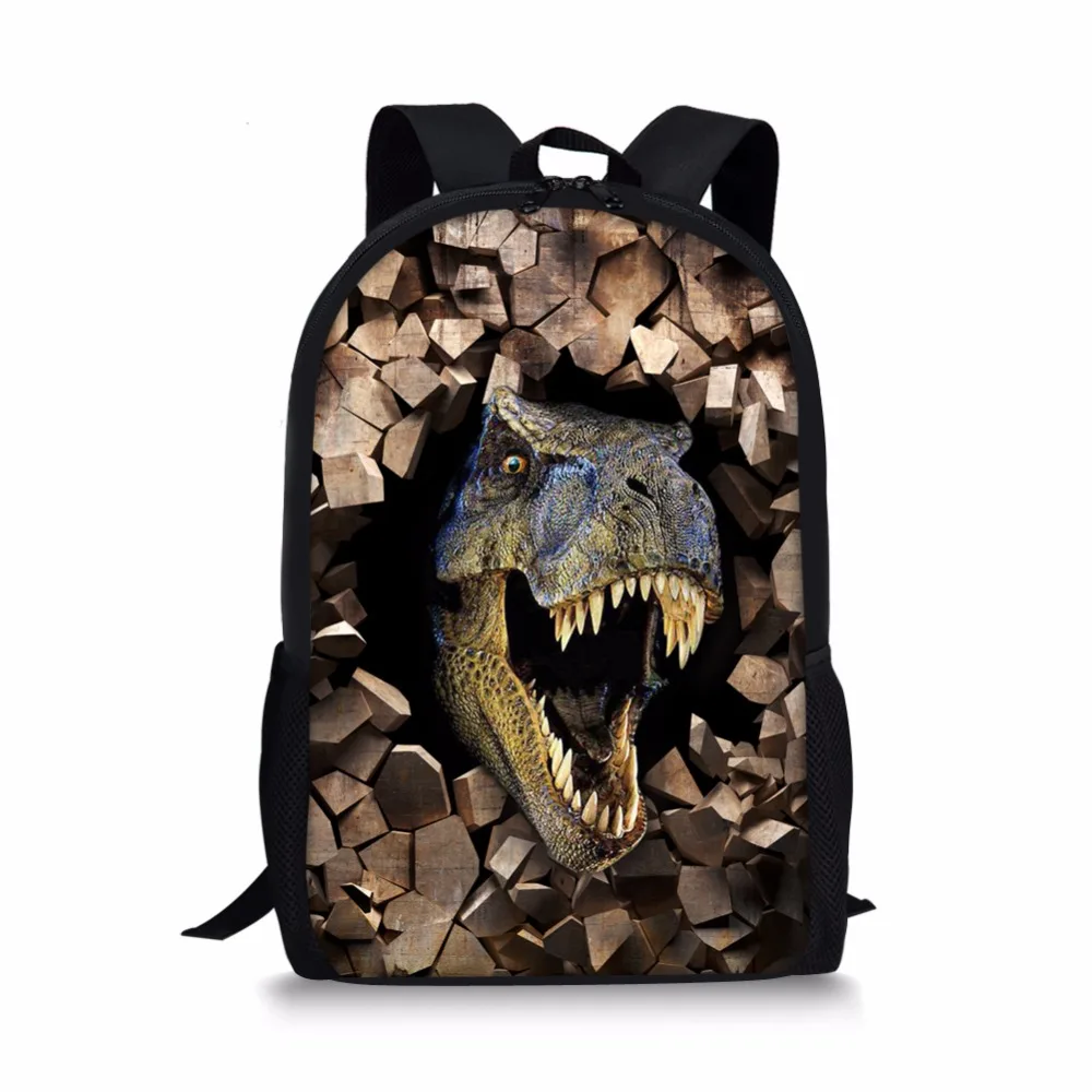Jurassic World Dinosaur Printed School Backpack Animal Pattern Design