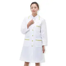 Медицинская одежда белое пальто с длинными рукавами рабочая одежда медицинская Униформа лабораторное пальто Jaleco аптека