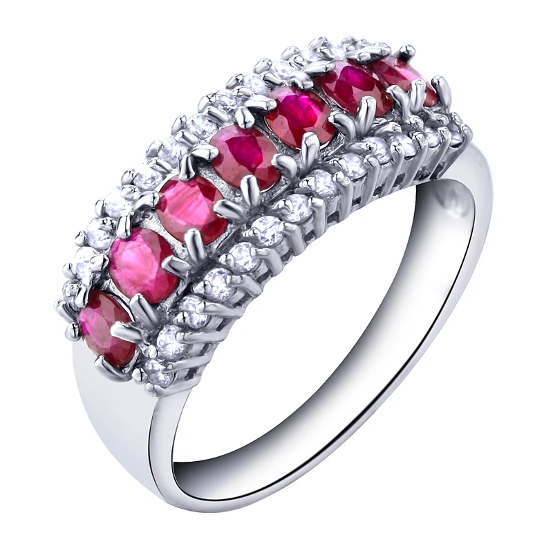 

Natural Pink Ruby Ring In 925 Sterling Silver jewelry Fashion Elegant July Birthstone Gift Handmade Fancy Sapphire SR0154