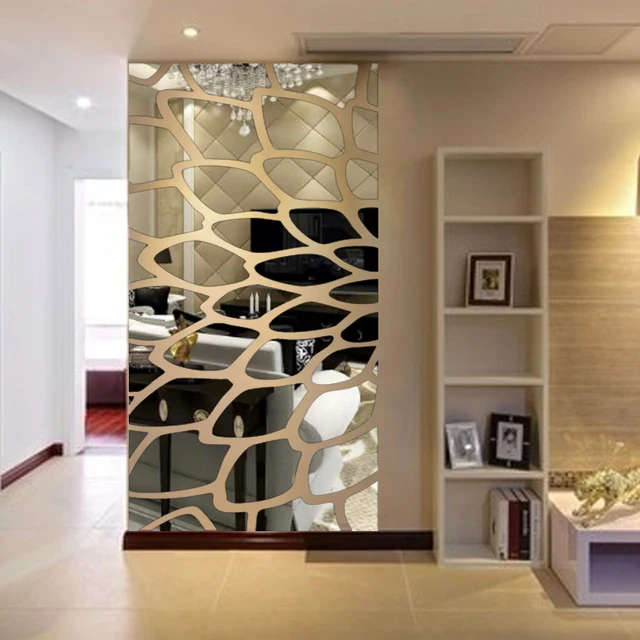 modern mirror wall stickers acrylic 3d wall surface stickers home
