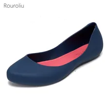 Rouroliu Women Waterproof Beach Flats Slip-On Autumn Shoes Female Platform Non-Slip Shallow Jelly Shoes Woman Footwear FR46 Rouroliu Women Waterproof Beach Flats Slip-On Autumn Shoes Female Platform Non-Slip Shallow Jelly Shoes Woman Footwear FR46