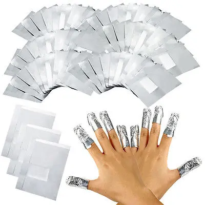

100Pcs/Lot Aluminium Foil Nail Art Soak Off Acrylic Gel Polish Nail Removal Wraps Remover Makeup Tool
