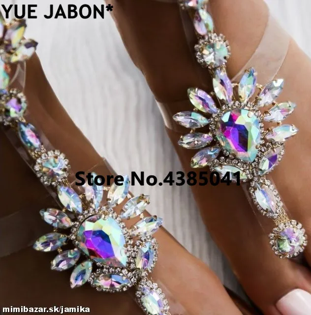 Women Rhinestones Chains Flat Sandals Thong Crystal Flip Flops Gladiator 43 women sandals,women flats,comfortable sandals
