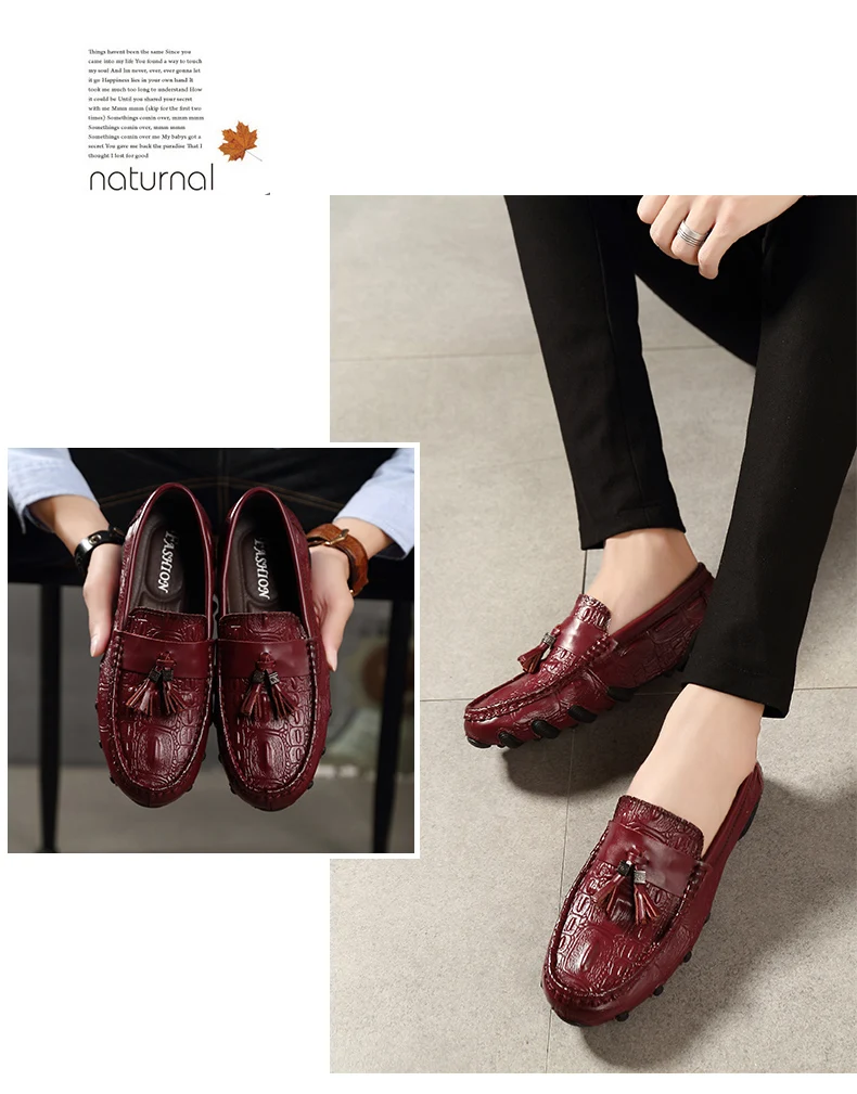 Кожаные лёгкие кожаные туфли типа мокасин мужская повседневная обувь ...