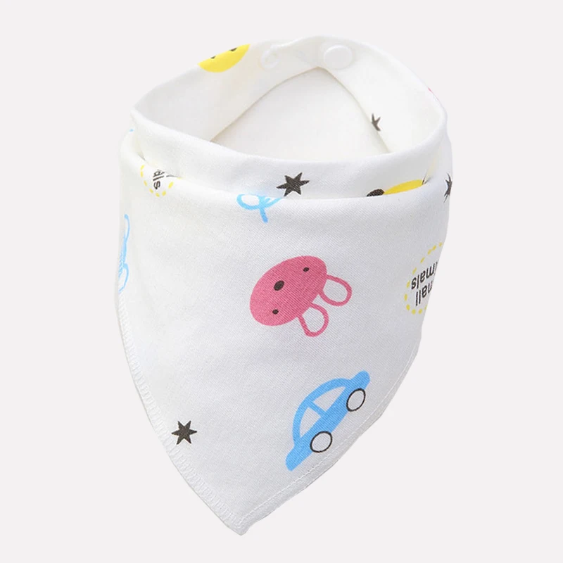 Double Layers Cotton waterproof Baby Bibs Baby Bandana Bibs Burp Cloths Newborn Triangle Scarf character Animal Towel Stuff