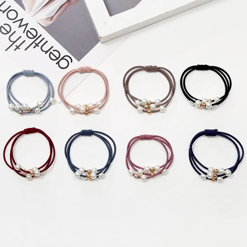 10pcs Fashion Shiny Pearl Hair Bands Elastic Rubber Bands for Women Hair Accessories Colorful Hair Rope Ring Headwear Headbands 10pcs Fashion Shiny Pearl Hair Bands Elastic Rubber Bands for Women Hair Accessories Colorful Hair Rope Ring Headwear Headbands