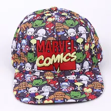 Комиксы Marvel Мстители Мужчины/Женщины 2017 Мода Бейсболка Регулируемая Мультфильм Snapback Шляпа Улица Хип-Хоп Шапки