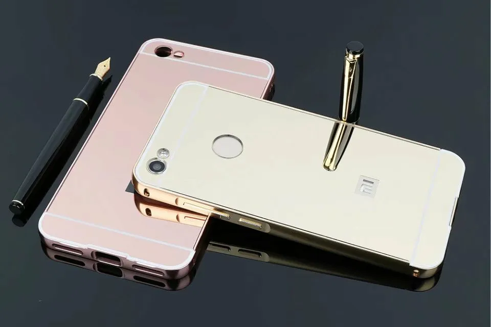 Зеркальные Чехлы для Xiaomi Redmi Note 7 5 Pro 5A Plus 6 6A Y1 алюминиевая рамка + пластиковый