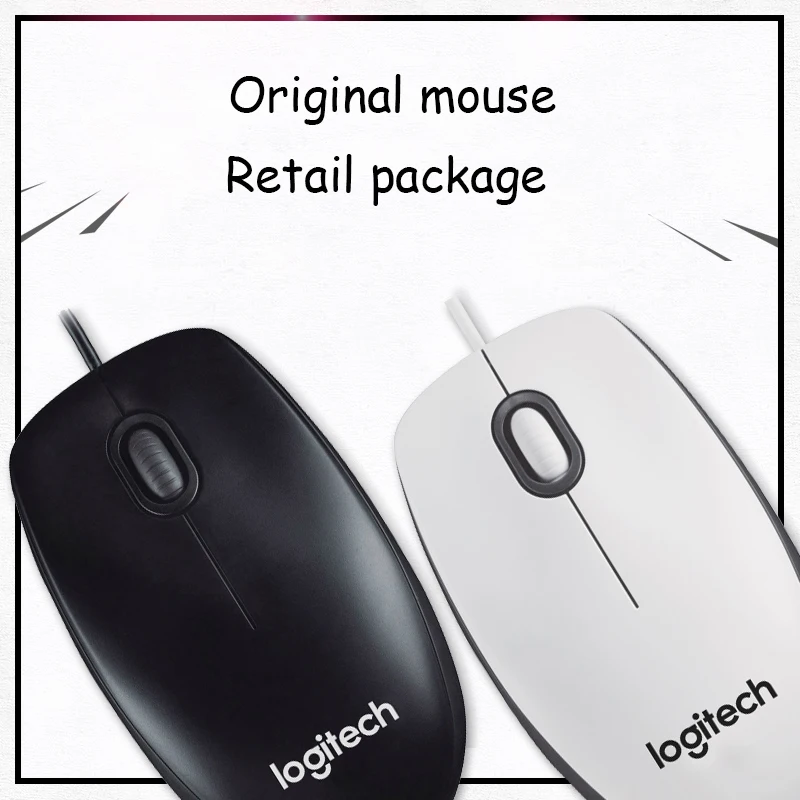 Оригинальная мышь Logitech M100r удобная Проводная компьютерная универсальная мини