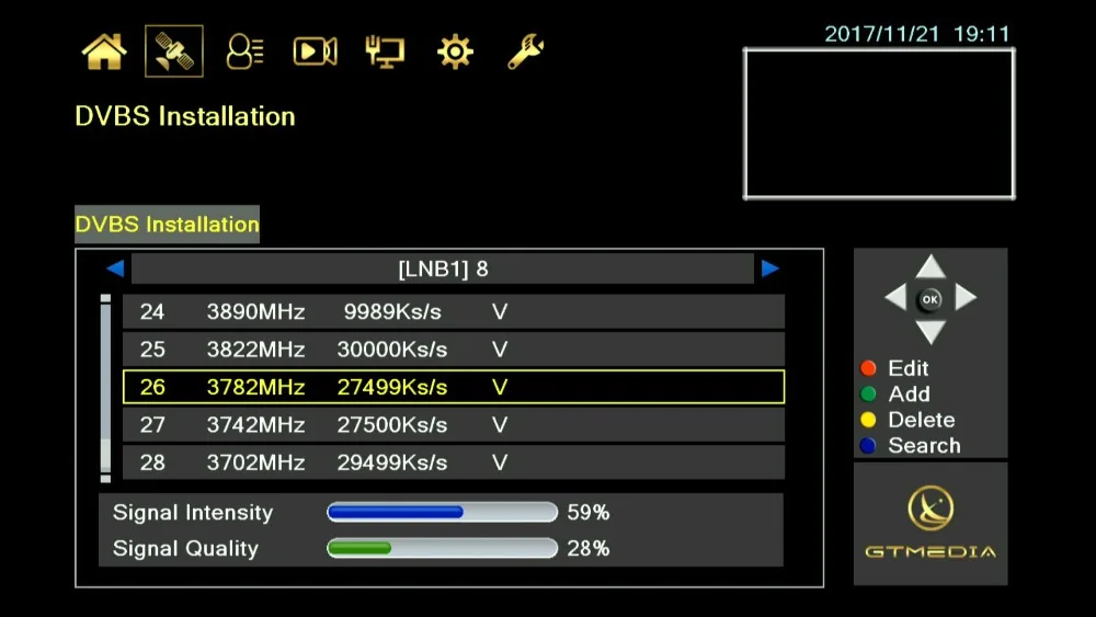 DVB-S2 приемник Gtmedia v9 Super receptor Europe cline для 1 года Испания встроенный wifi Freesat V8