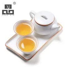 TANGPIN белый керамический чайник чайный набор керамические чайные сервизы чайный набор кунг-фу с лотком