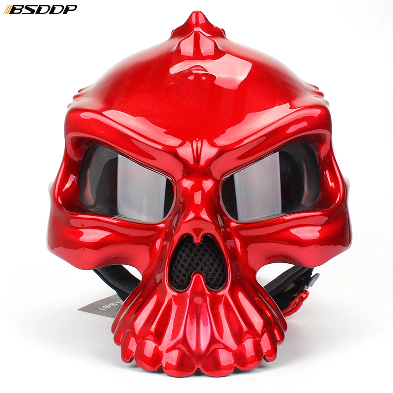 New personality fashion Double Use Helmet Skull Motorcycle Helmet Half Face Helmets Capacetes Casco Retro Casque for KTM Harley