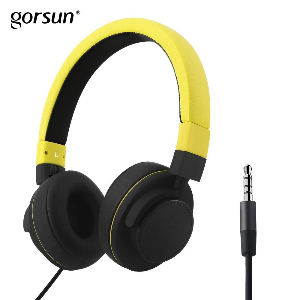 Gorsun GS788 мягкие наушники-вкладыши с микрофоном и регулятором громкости для смартфонов планшетов ПК Xiaomi Gaming Music - Цвет: Цвет: желтый