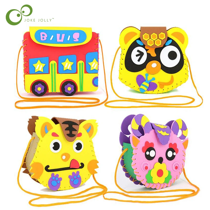 1 набор разноцветных EVA пазлы из пенополиуретана милые животные Детские сумки ручной работы поделки для детей Интерактивные развивающие игрушки GYH