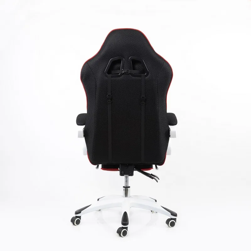 95143 Barneo K-140 Black Red Gaming chair computer chair mesh fabric high back plastic armrests fre