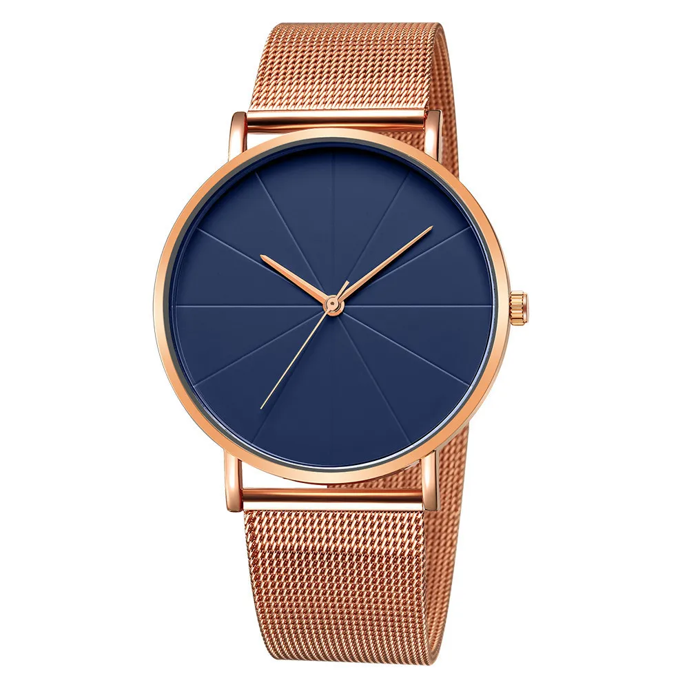 Новые модные повседневные часы Wo для мужчин s для мужчин GENEVA Wo для мужчин s Классические кварцевые наручные часы из нержавеющей стали часы-браслет - Цвет: R blue