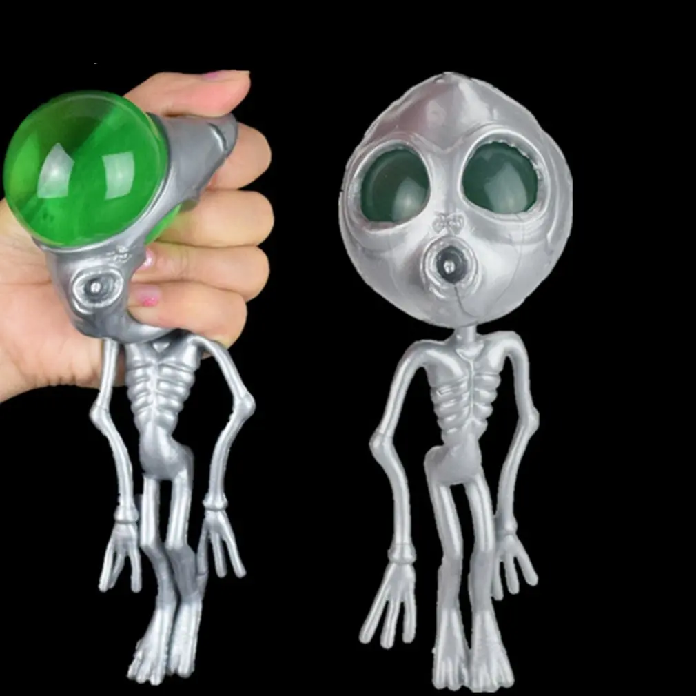 Забавный дизайн Vent игрушка светящийся череп инопланетяне Сжимаемый мячик игрушки приколы, розыгрышки Squeeze скелетные игрушки
