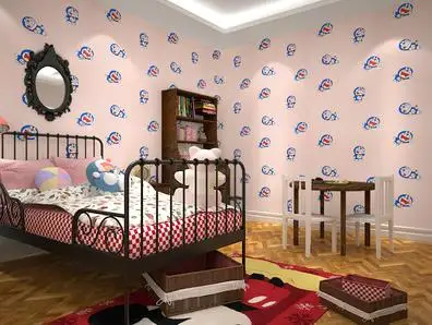 Водостойкие ПВХ Самоклеящиеся обои спальня дети мультфильм настенные наклейки фон настенная бумага декоративная живопись - Цвет: NO  14