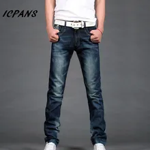 ICPANS обтягивающие джинсы, мужские классические прямые джинсы, s джинсы, мужские Модные длинные брюки, брендовая одежда, джинсы для мужчин