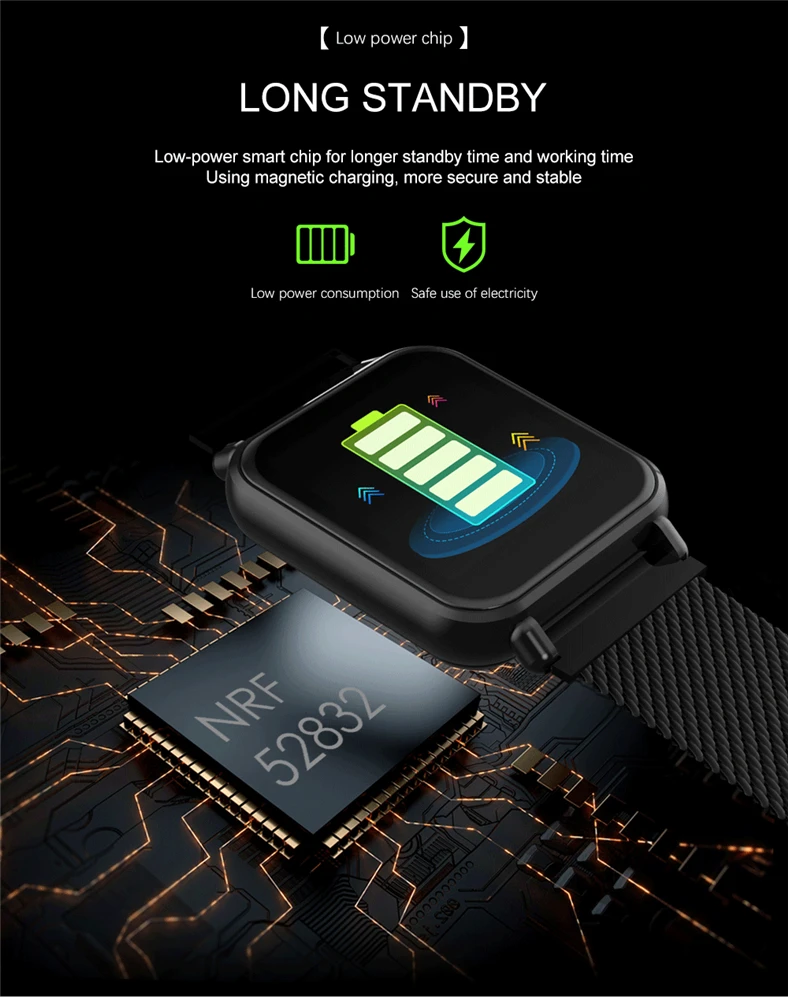 Новый смарт-браслет с поддержкой пульса кровяное давление кислородный монитор IP68 Водонепроницаемый фитнес-трекер Смарт-браслет часы android