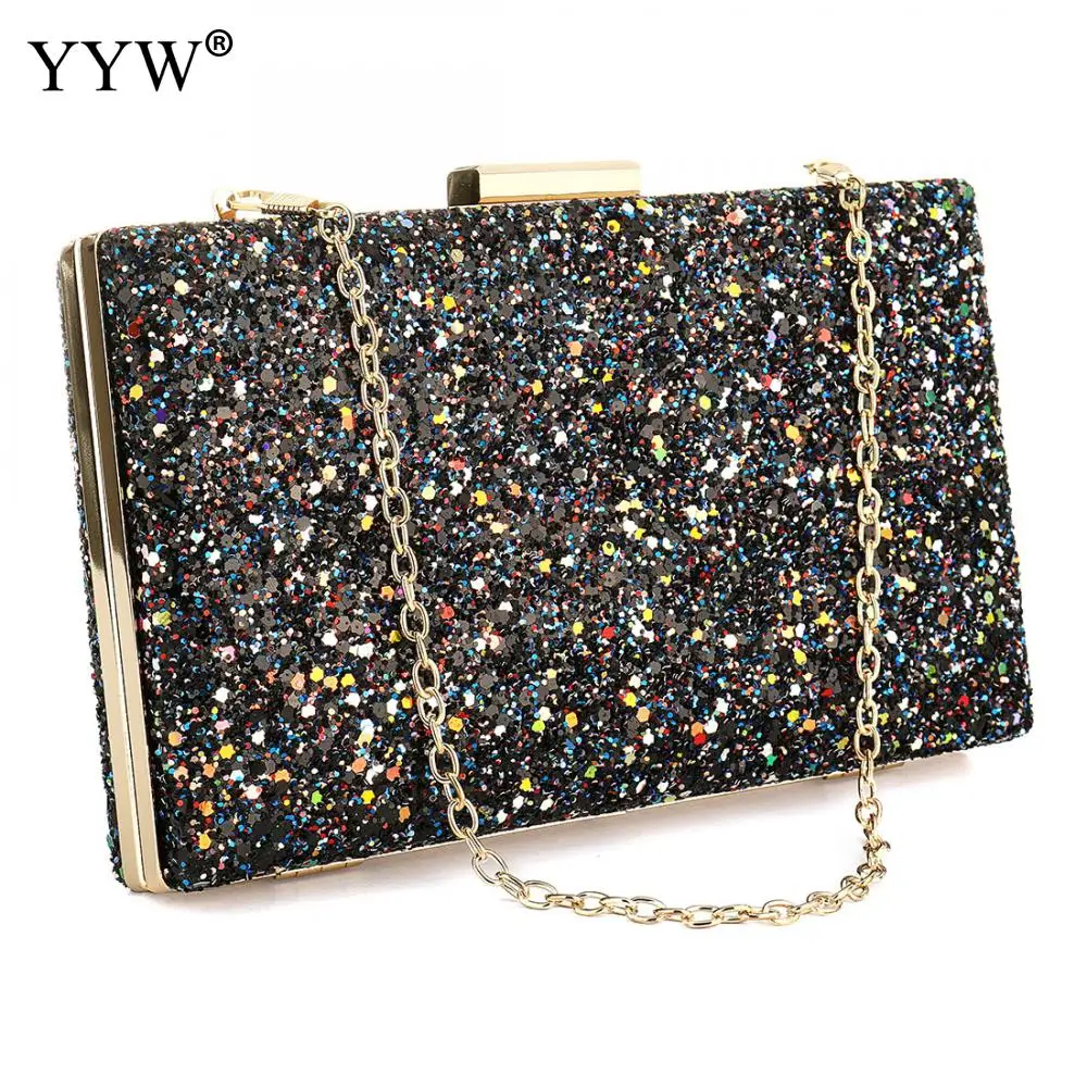 Trenadorab Solid Womens Clutch Bag Diamonds Evening Party