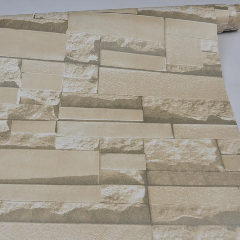 Preise Luxus Stein Ziegel wand 10M Vlies Tapete Rolle papel de parede 3D Wohnzimmer Hintergrund Wand Dekor Kunst wand Papier R306