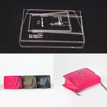 

1set DIY Acrylic Leather Template Home Handwork Leathercraft Sewing Pattern Tools Accessory Shoulder Bag 210x140x60mm